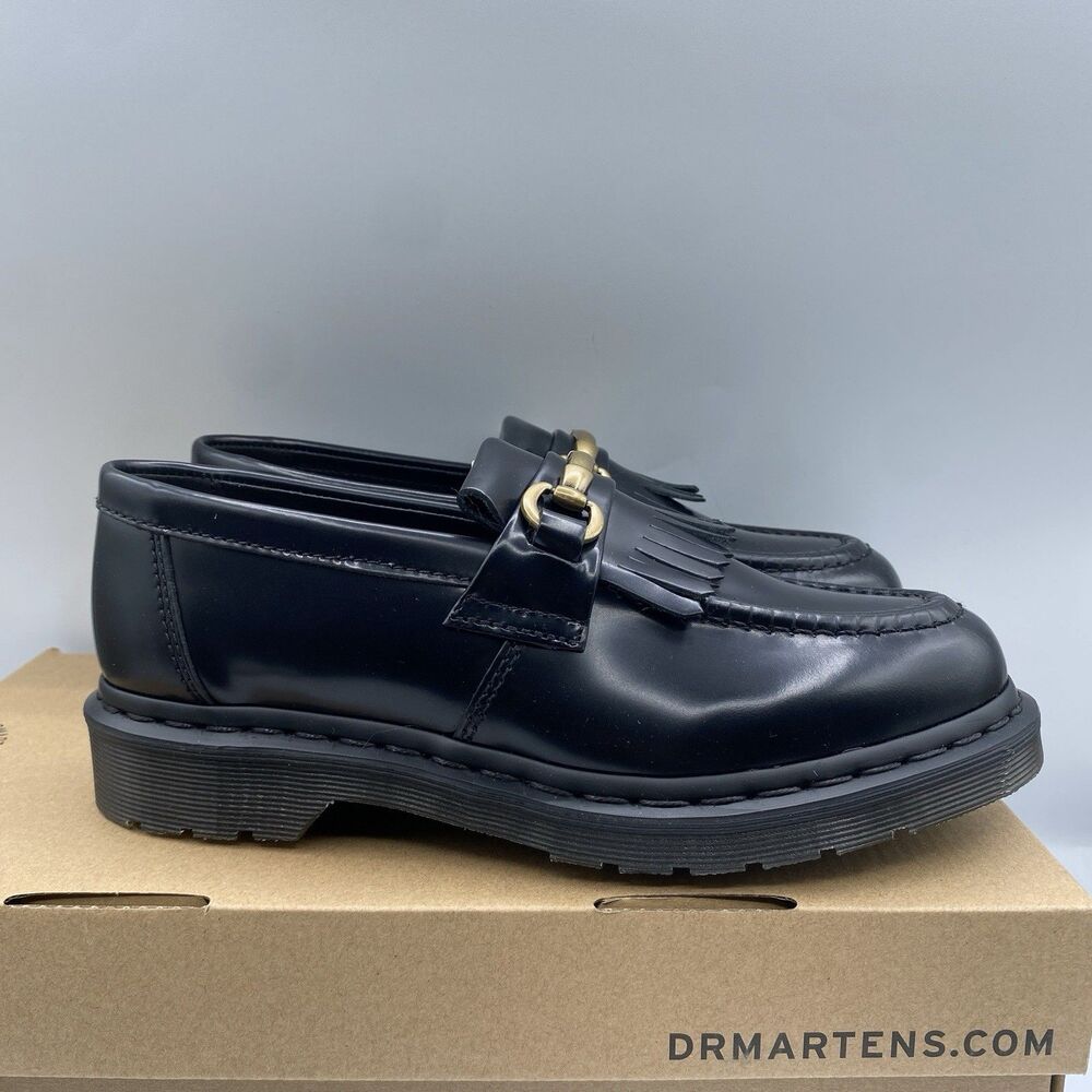 Dr Martens Adrian Snaffle Loafers Black Adult EU 38 USM 6 USL 7 Tassels NWB